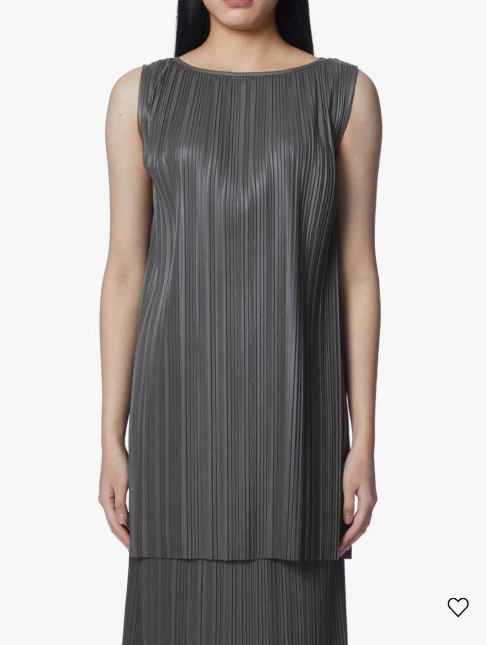 MaxMara Leisure Pleated Top - Olive Gray